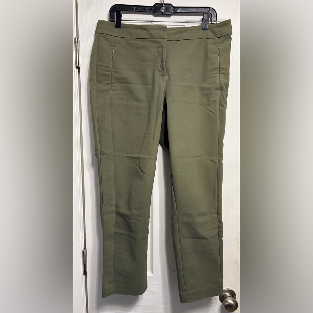 LOFT Olive Green Curvy Slacks